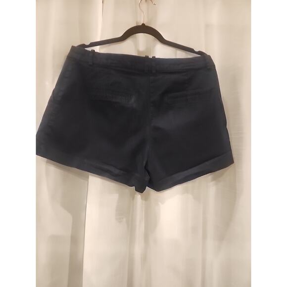 H&M Women's Navy‎ Short Shorts Size 14 With Pockets Summer Spring Preppy Style - Picture 3 of 4